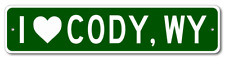 I Love Cody, Wyoming Metal Wall Decor City Limit Sign - Aluminum picture
