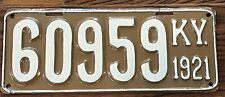 1921 Kentucky License Plate KY Repaint Vintage 60959 picture