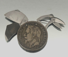 Rare Vintage Eloi Pernet France/Hoffritz 1868 Silver Coin Pocket Knife. picture