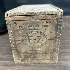 Vintage 1902 patented EZ Anti BORAX Compound Wooden Box Fort Wayne Indiana picture