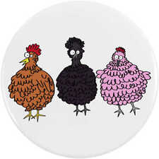 'Three Chunky Chickens' Button Pin Badges (BB044195) picture