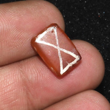 Ancient Etched Carnelian Infinity Bead in Perfect Condition over 2000 Years Old picture