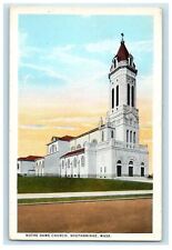 c1920s Notre Dame Church, Southbridge Massachusetts MA Antique Postcard picture