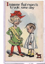 Woman Suffrage Postcard - Girl Suffragette Votes for Women picture