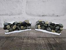 Vtg Kirkland Holiday Waterfall Train Replacement Pair Rock Retaining Wall 494136 picture