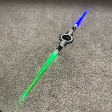 STAR WARS Dual Double General Grievous 2009 Lightsaber White Blue Green Saber picture