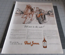 1942 Paul Jones Dry Whiskey, Camel Policeman, Vintage Print Ad picture