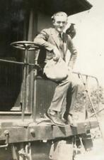 K637 Vtg Photo YOUNG MAN BACK train car caboose GOLDEN, COLORADO, c 1923 picture
