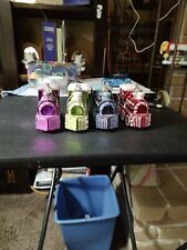 set of 4 christmas train ornaments picture