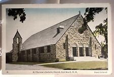New Hampshire - St. Theresa’s Church, Rye Beach - Vintage Postcard Hand Colored picture
