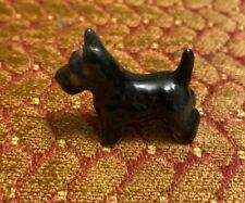 Vintage Scottie Scottish Terrier Dog Figurine Tiny Miniature Black & Gray picture
