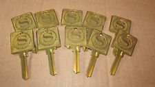 Lot of 10 Vintage Sheraton Hotel Blank Uncut Key Brass Square Head picture