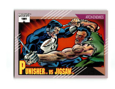 1991 Marvel Impel Trading Card #100 Punisher vs Jigsaw picture