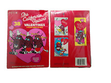 California Raisins Valentines lot 76 total NOS 1988 never opened 2 boxes picture