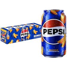 Pepsi Mango Soda Cola 12 Pack Soft Drinks Soda Orange Pepsi 12oz Pack of 12  picture