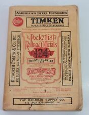 Vintage The Pocket List of Railroad Officials No 124 4th Quarter 1925 Book Rare picture