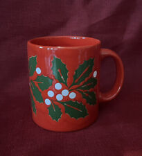 HOLLY BERRY PATTERN COFFEE MUG RED WAECHTERSBACH W. GERMANY VINTAGE picture