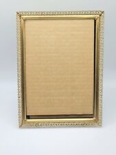 Vintage Table Top Wall Photo Picture Frame Gold Brass Metal 1950s MCM Ornate 5x7 picture