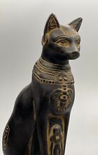 ANCIENT EGYPTIAN ANTIQUES BASTET STATUE CAT EGYPT GODDESS BLACK STONE BC picture