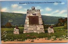 Postcard NY  Fort Ticonderoga - Monument of the French Occupation picture
