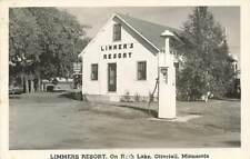  c1947 RPPC Limmers Resort Gas Pump Rush Lake Ottertail MN Real Photo P248 picture