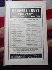 1904 Print Ad ~ BANKERS TRUST COMPANY 7 wall Street NYC ~ E. C. Converse picture