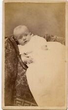 CDV Photo-Little Falls, New York - Young Baby in Gown picture