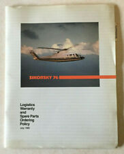 Sikorsky S76 Helicopter Logistics Warranty and Spares Parts Ordering Policy 1985 picture