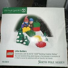 DEPT 56 LEGO LITTLE BUILDERS 56810 NORTH POLE SNOW VILLAGE CHRISTMAS picture