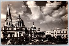 RPPC Plaza De La Constitucion Guadalajara Mexico Postcard- Unposted picture