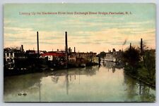 Blackstone River From Exchange St c1900's Pawtucket Rhode Island RI Vtg Postcard picture