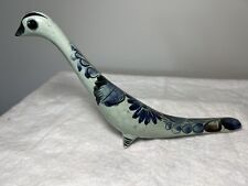 Vintage Tonala Road Runner Bird Mexican Pottery Hand Painted Signed picture