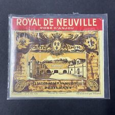 Vintage c1900s Royal De Neuville Rose UNUSED Paper Label France Q2082 picture