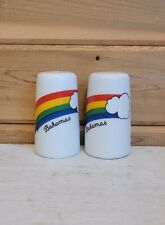 1970s Vintage Bahamas Salt and Pepper Shakers Rainbow Ceramic picture