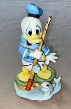 Rare 1970’s “Disney Donald Duck Fishing” ~ Bisque Porcelain Figurine picture