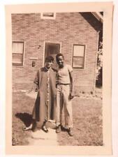 Young couple Brick House Detroit MI Estate Black Americana Real Photo B5 BM3 picture