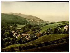 England. Lee (Devon). General view. Vintage Photochrome by P.Z, Photochrome Z picture