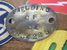 WW2 relic dogtag RAC RTR Lincs- FIELDING 4834225 picture