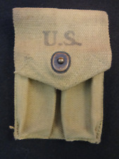 MINTY US ARMY MAGAZINE POUCH 1911 COLT PISTOL WORLD WAR II 1942 AMMO CLIPS picture