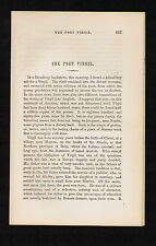 Virgil - Vergil - Roman Augustan Period Poet - Aeneid- 1869 Biographical Article picture