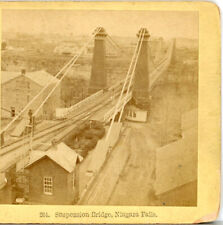 NIAGARA FALLS, N.Y., Suspension Bridge--Kilburn Stereoview H24 picture