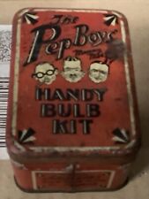 Original Pep Boys Handy Bulb Kit Motor Oil Can Metal Gas Sign Tires ~FULL~NOS~ picture