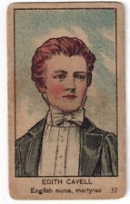 Mayfair Novelty War Leaders WW 1ATrading Card W545  # 37 EDITH CAVELL  1920 picture