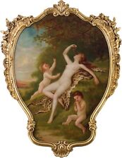 Maenad Female Nude Antique Oil Painting Francisque-Edouard Bertier (1842–1925) picture
