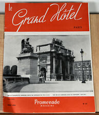 1936 Antique French Advertising Booklet Grand Hotel Paris Cabarets Dancing  picture