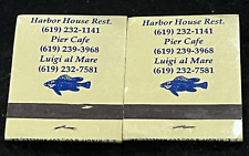 2 Harbor House Restaurant Matchbook Cover San Diego CA Full picture