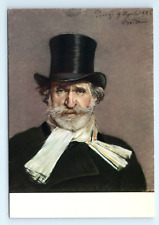 1886 Painting Portrait Giuseppe Verdi Composer by Boldini Postcard picture