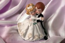 Vintage Bride And Groom Figurine Dancing Lefton Made In Japan 4” Tall picture