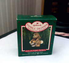 Vintage 1987 Hallmark THIMBLE DRUMMER boy 10th in series bunny rabbit NEW OBOX picture