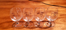 4 Vintage Courvoisier Brandy of Napoleon Cognac Snifter Goblet Glasses, 3 1/8